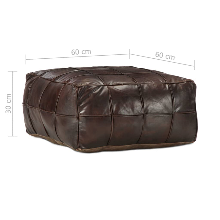 Pouf en cuir de chèvre