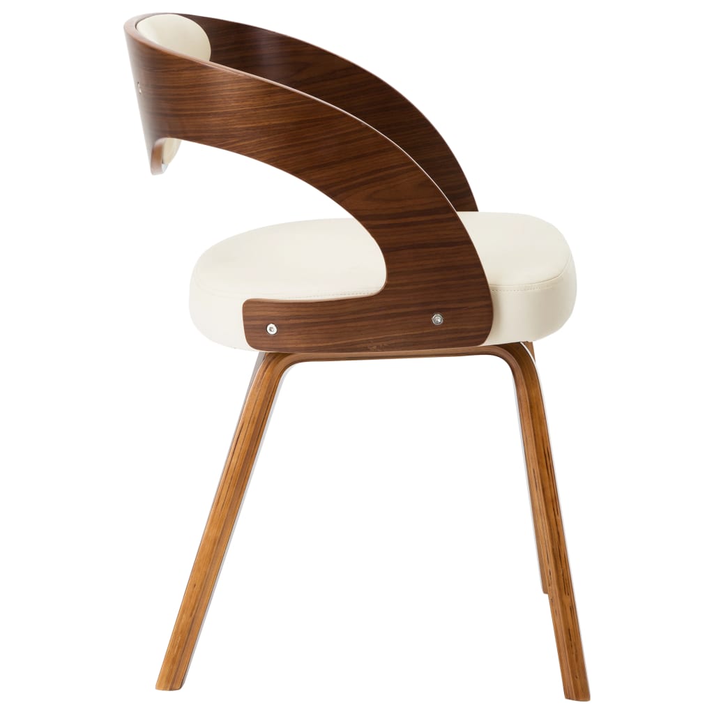 Chaises simili cuir et bois courbé