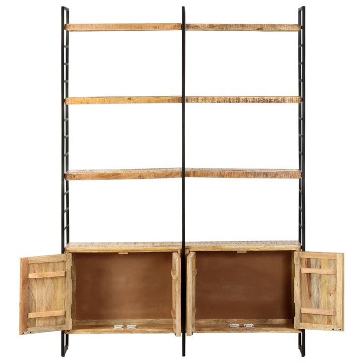 Bibliothèque en bois de manguier brut