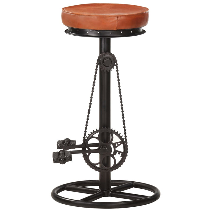 Tabourets de bar 2 pcs en cuir de chèvre