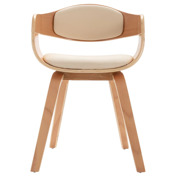 Chaises en simili cuir et bois courbé