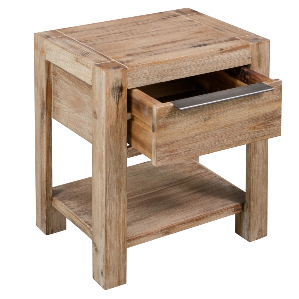 Tables de chevet 2 pcs en bois d&