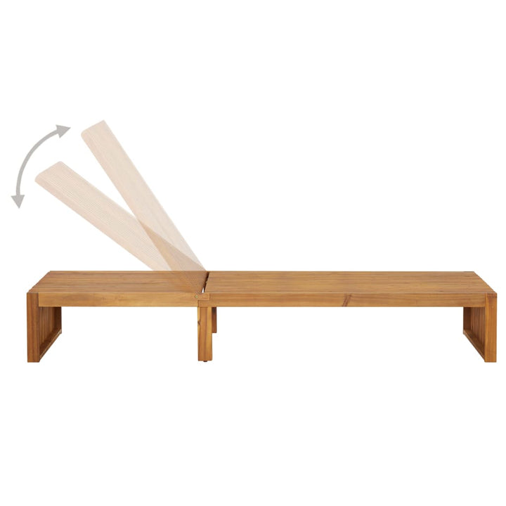 Chaise longue en bois d&