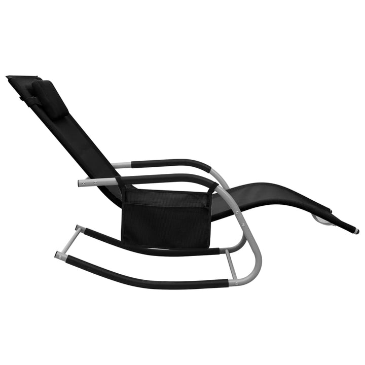 Chaises longues 2 pcs en textilène