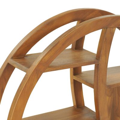 Étagère murale Yin Yang en bois de teck massif