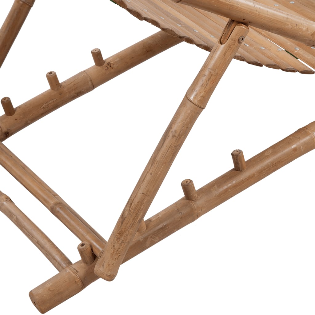Chaise de terrasse avec repose-pied en bambou