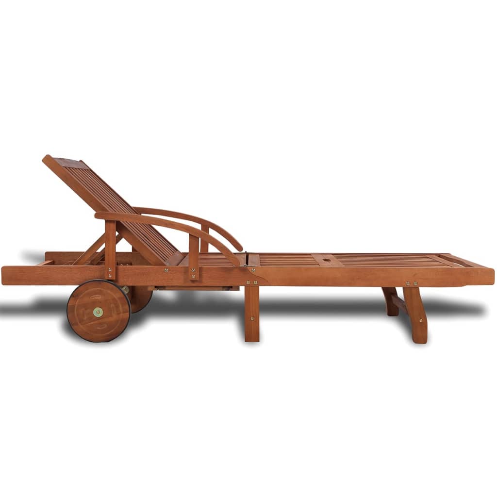Chaise longue en bois d&
