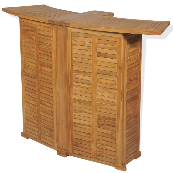 Table pliable de bar en bois de teck