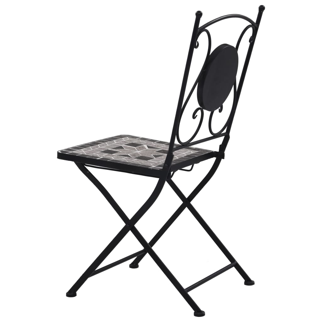 Chaises de bistrot en mosaïque 2 pcs