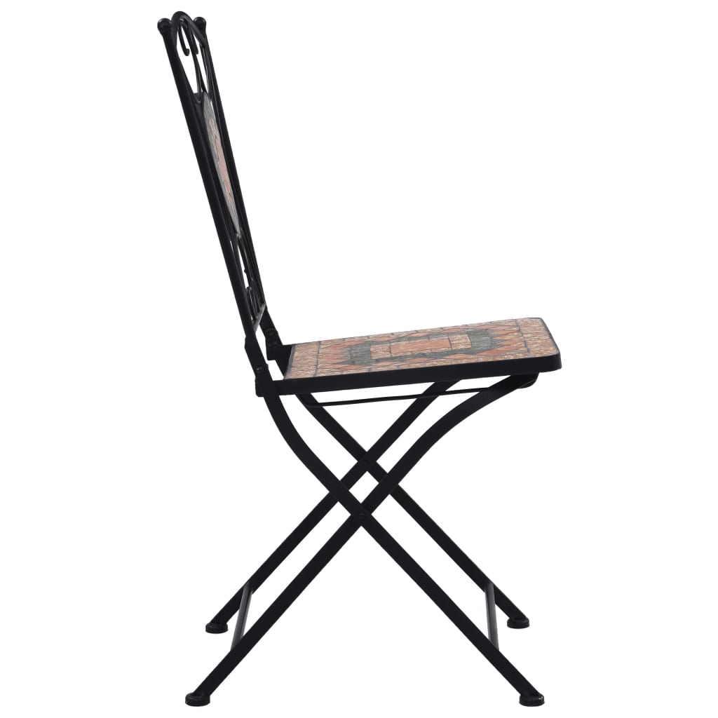 Chaises de bistrot mosaïque 2 pcs