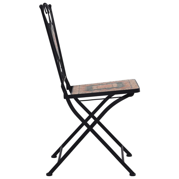 Chaises de bistrot mosaïque 2 pcs