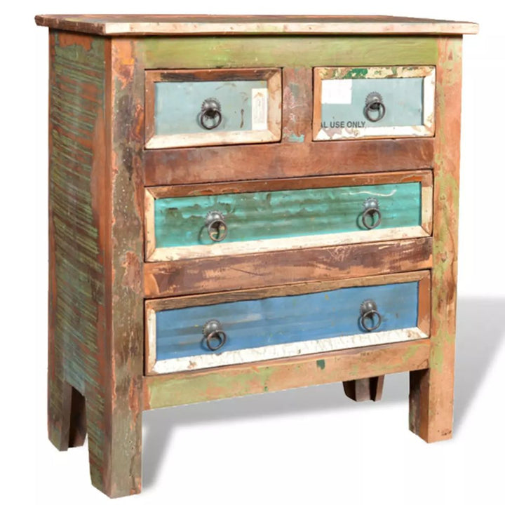 Commode en bois massif de récupération