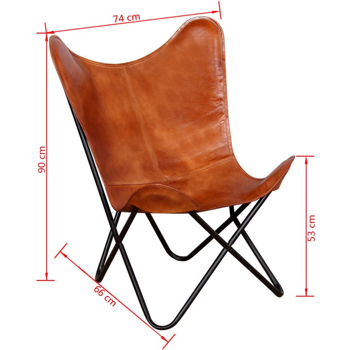 Fauteuil papillon en cuir