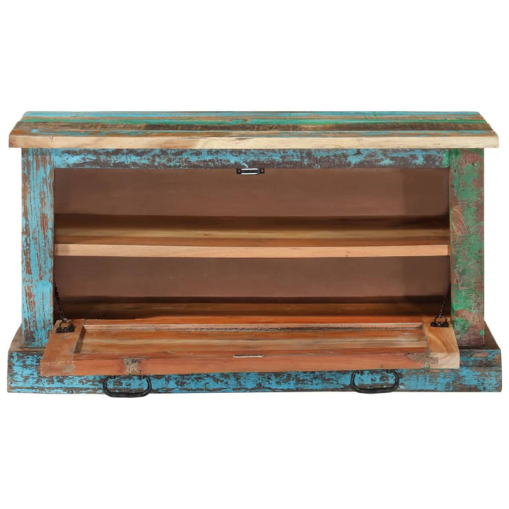 Banc de rangement à chaussures en bois de récupération