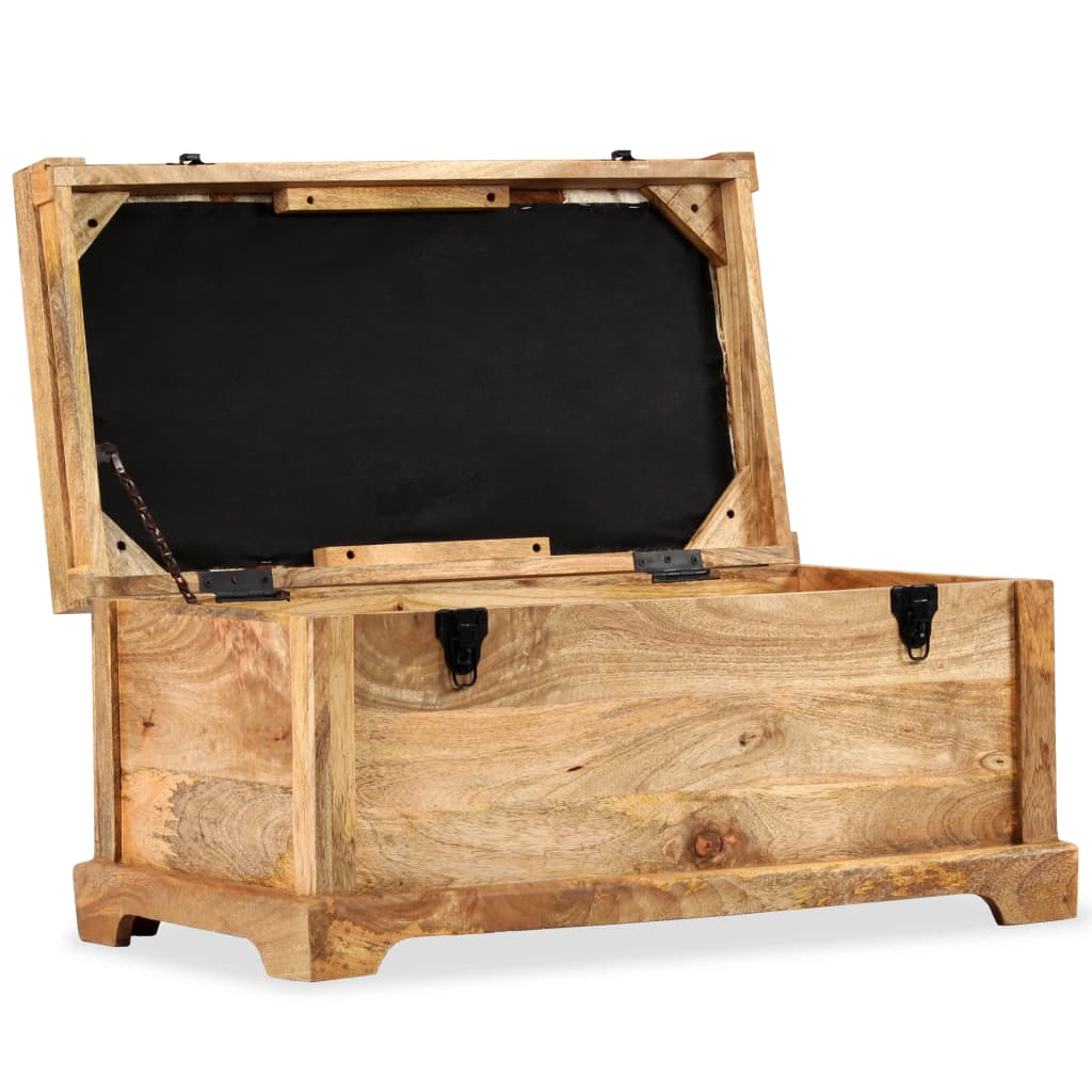 Banc de rangement en bois de manguier