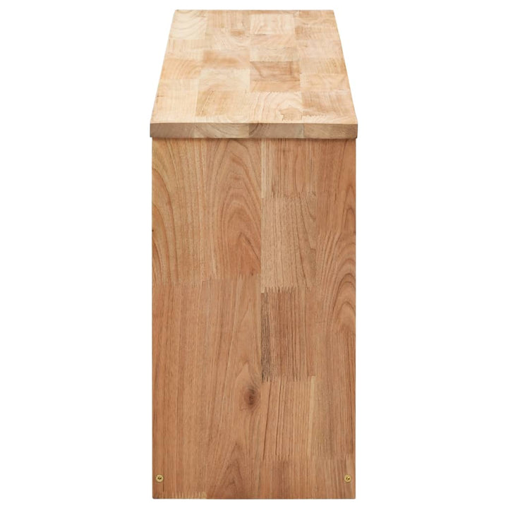 Banc de rangement de chaussures en bois de noyer massif