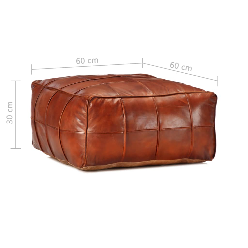 Pouf en cuir