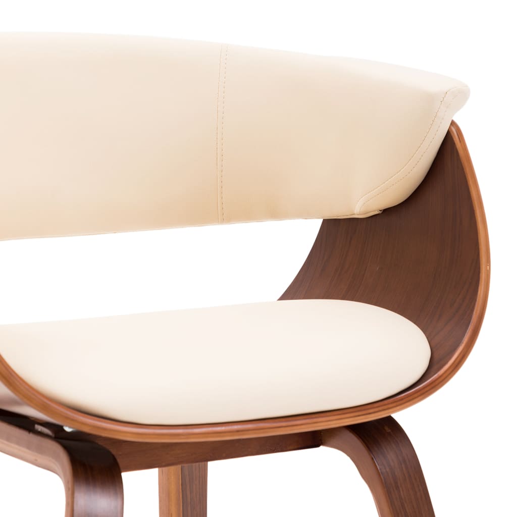 Chaise bois courbé et simili cuir