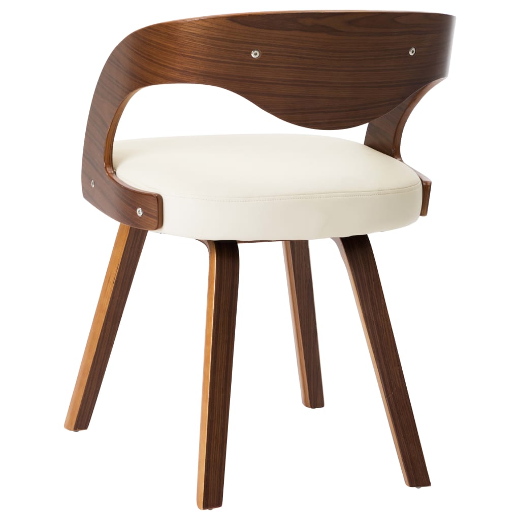 Chaises simili cuir et bois courbé