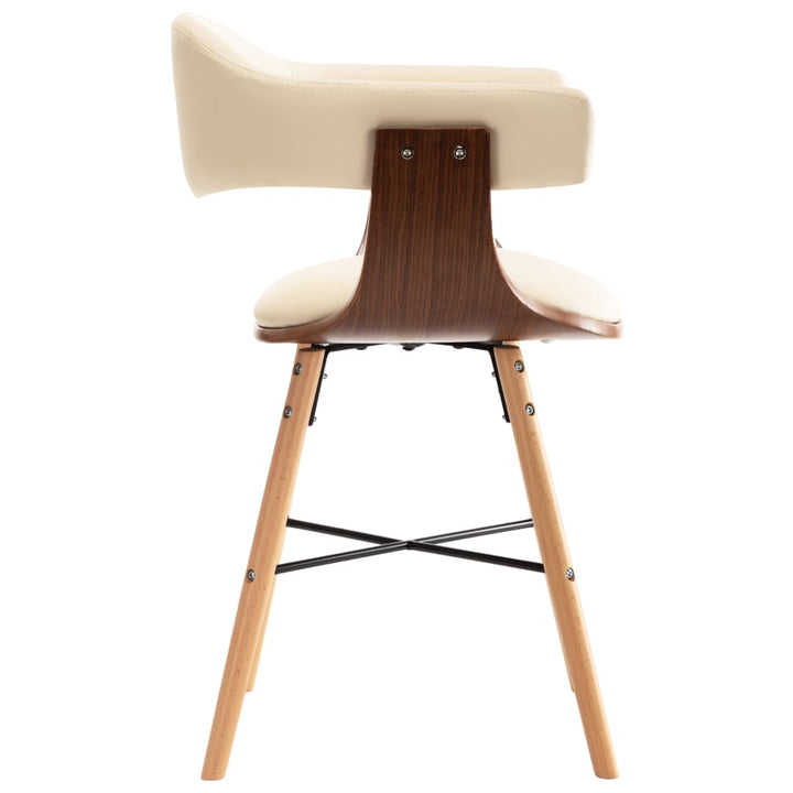 Chaises en simili cuir et bois courbé