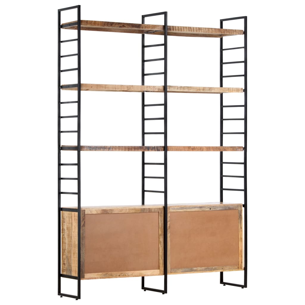 Bibliothèque en bois de manguier brut