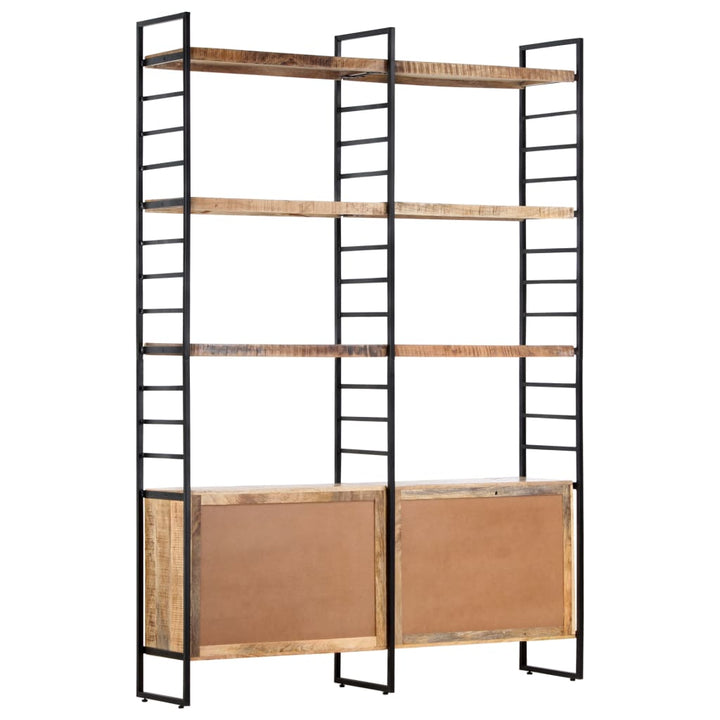 Bibliothèque en bois de manguier brut