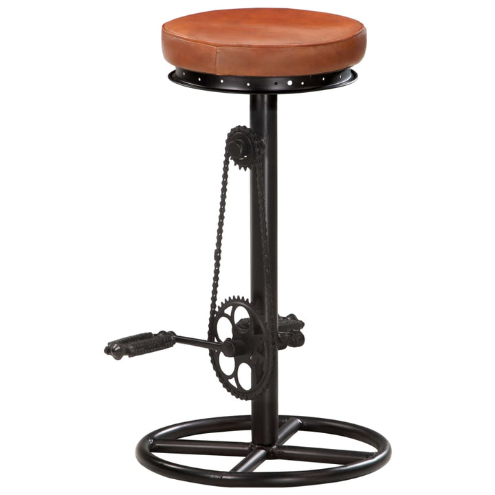 Tabourets de bar 2 pcs en cuir de chèvre