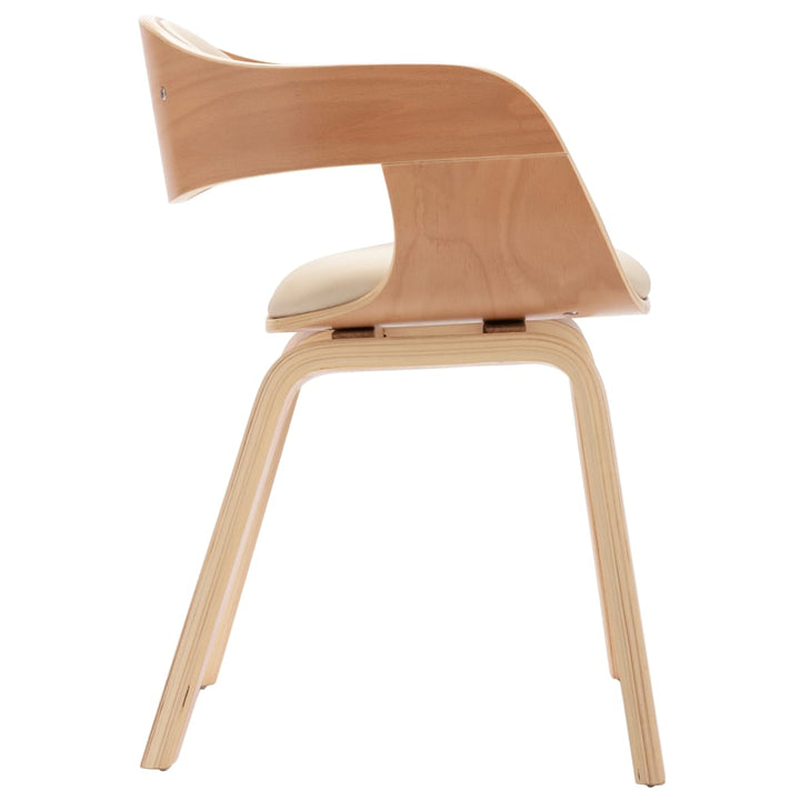 Chaises en simili cuir et bois courbé