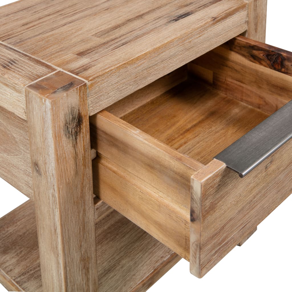Tables de chevet 2 pcs en bois d&