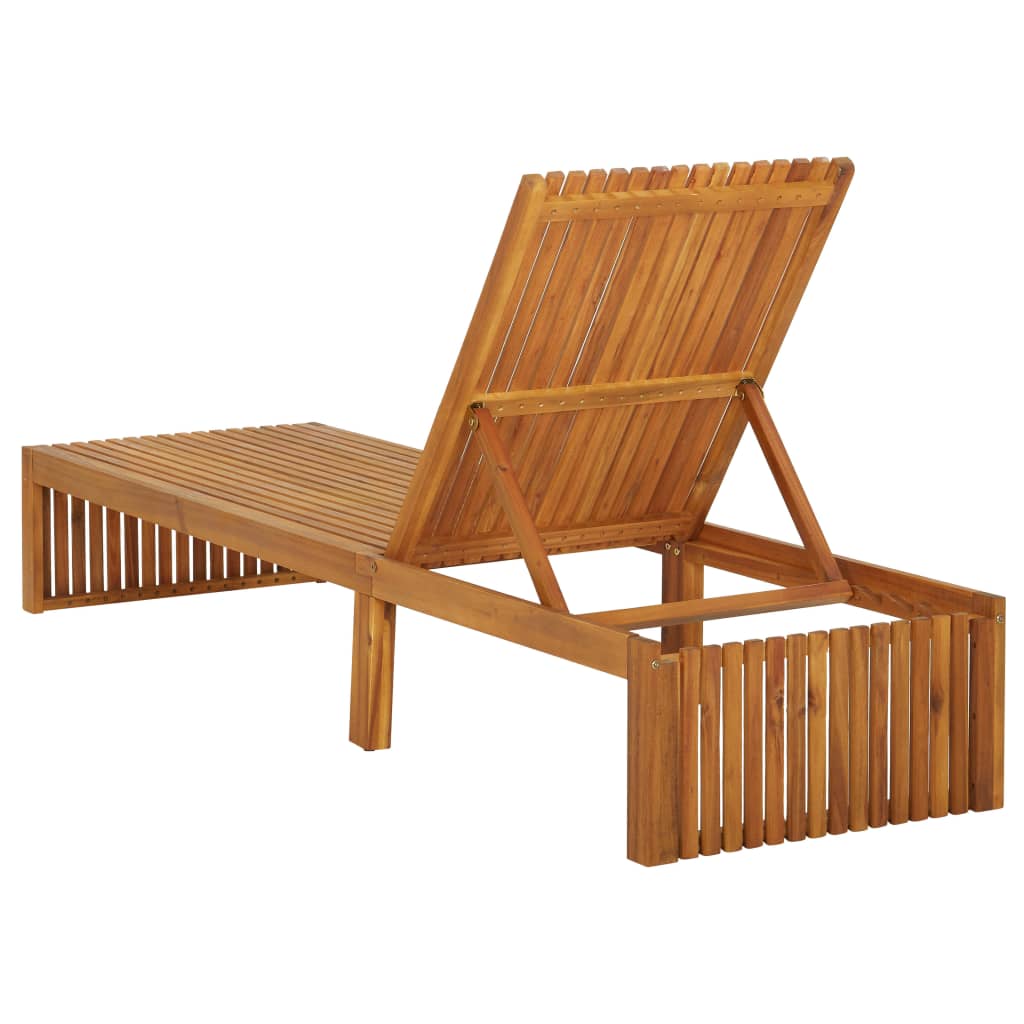 Chaise longue en bois d&
