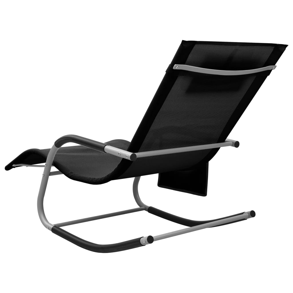Chaises longues 2 pcs en textilène