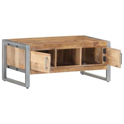 Table basse en bois de manguier brut