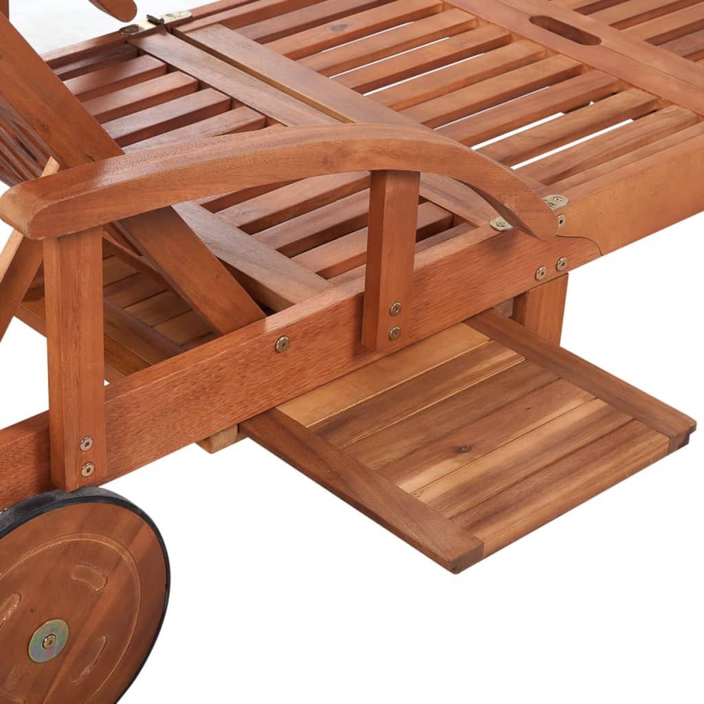 Chaise longue en bois d&