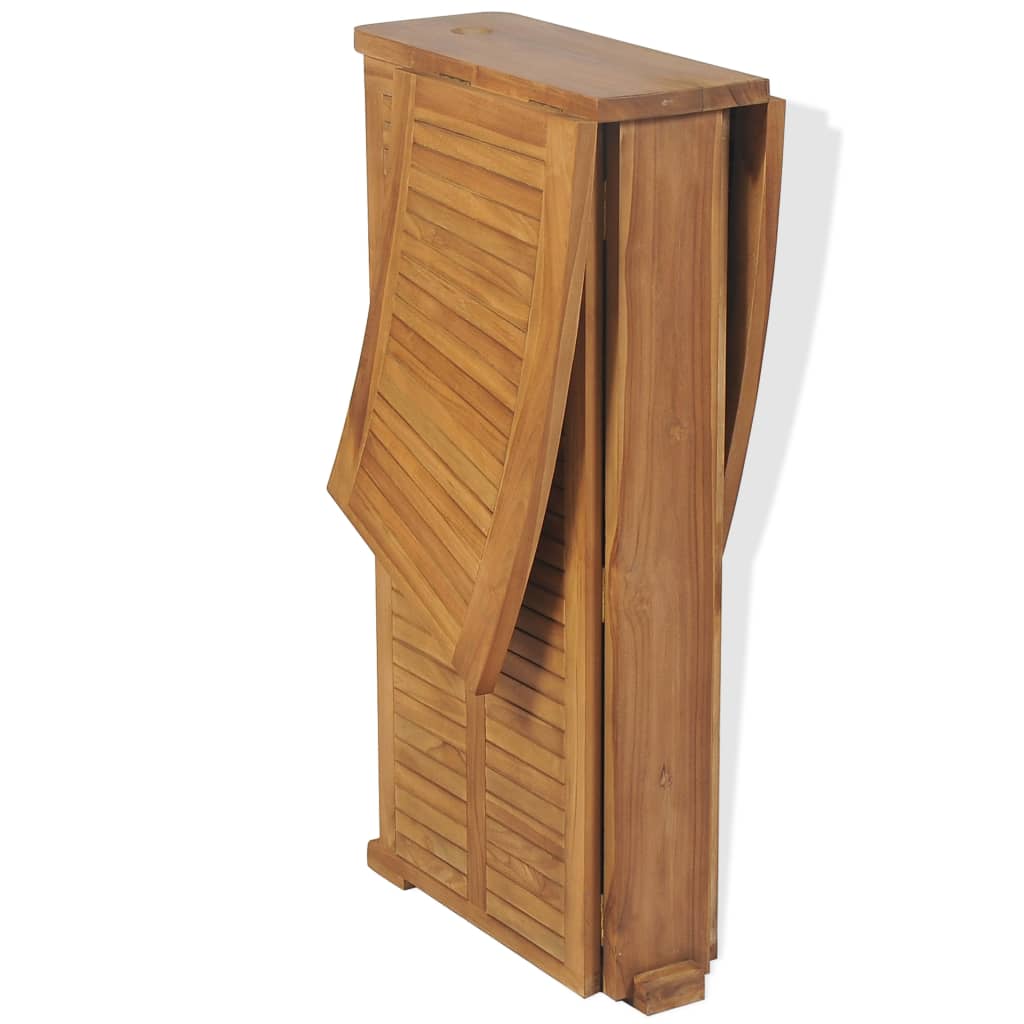 Table pliable de bar en bois de teck