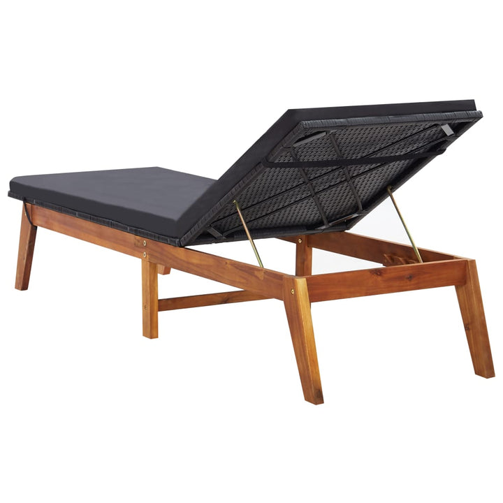 Chaise longue en résine et bois d&