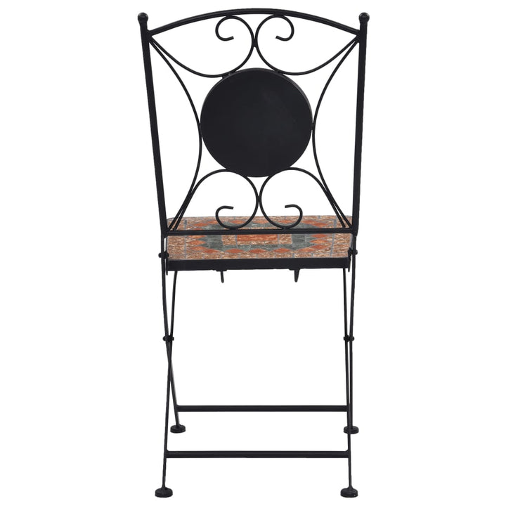 Chaises de bistrot mosaïque 2 pcs