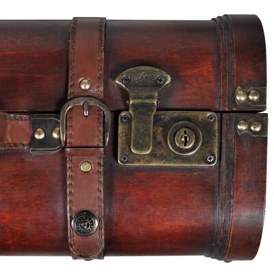 Coffre de rangement vintage en bois (2 pcs)