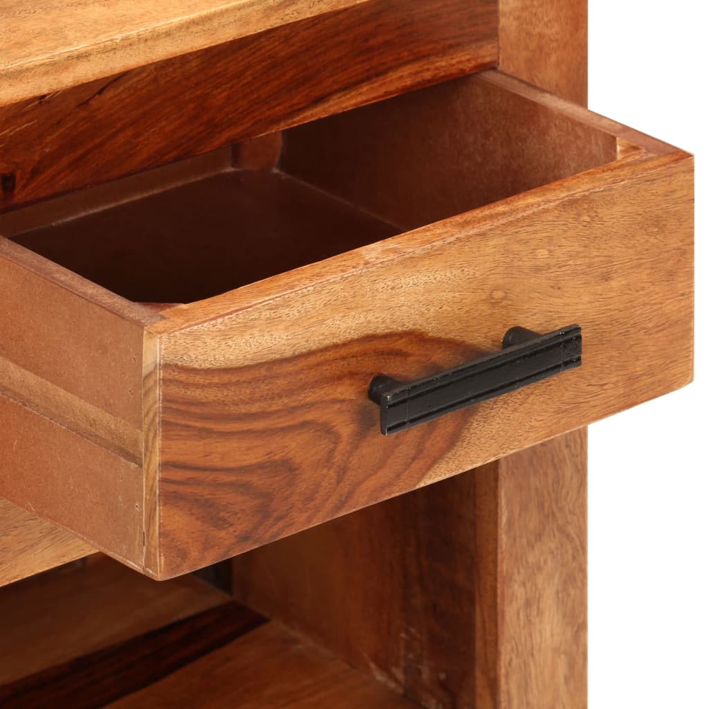 Table de chevet en bois de Sesham massif