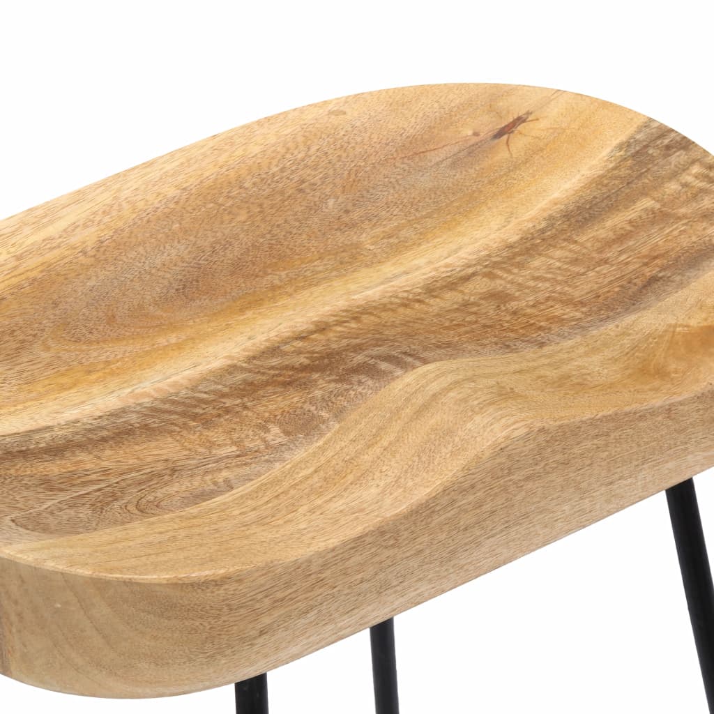 Tabourets en bois de manguier (2 pcs)