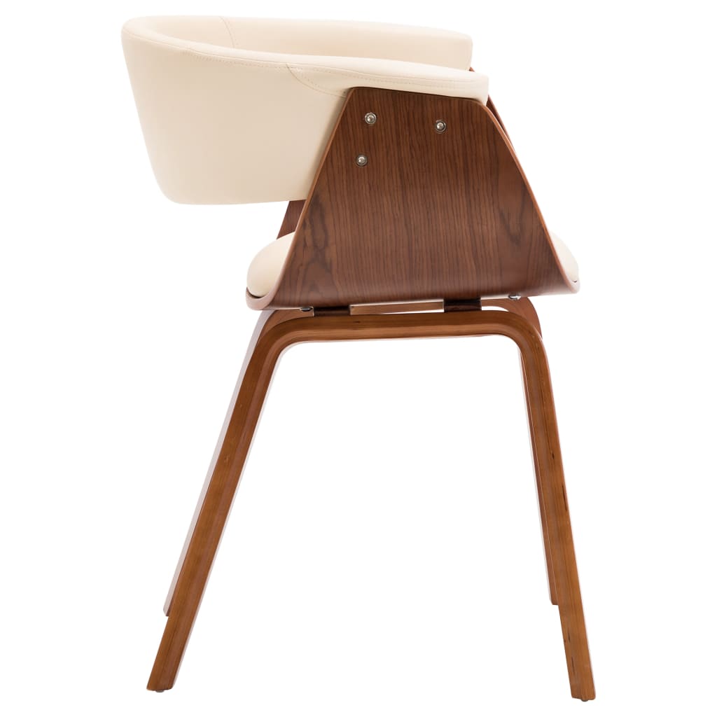 Chaise bois courbé et simili cuir