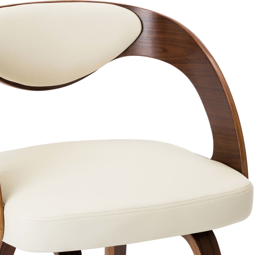 Chaises simili cuir et bois courbé