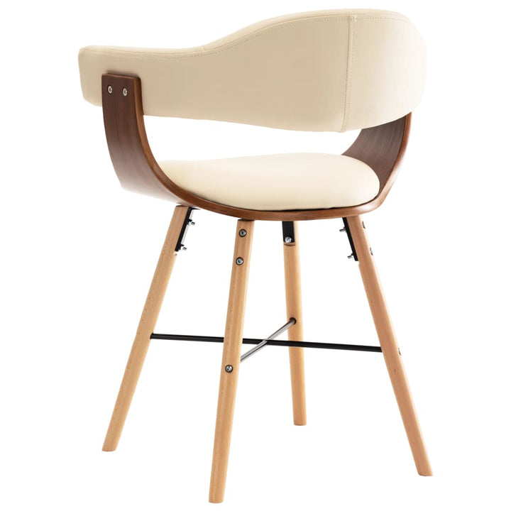 Chaises en simili cuir et bois courbé