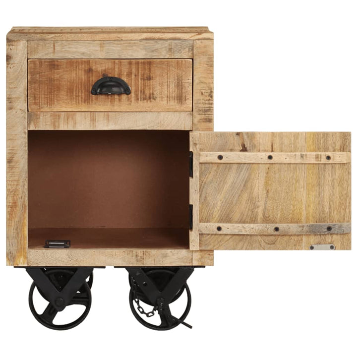 Table de chevet en bois de manguier massif