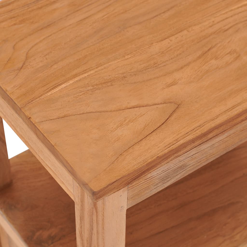 Table de chevet en bois de teck solide