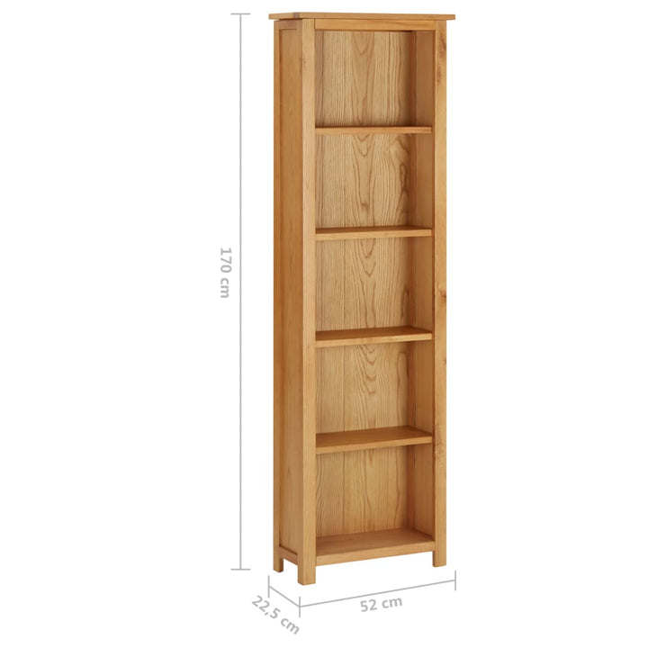 Bibliothèque en bois de chêne massif