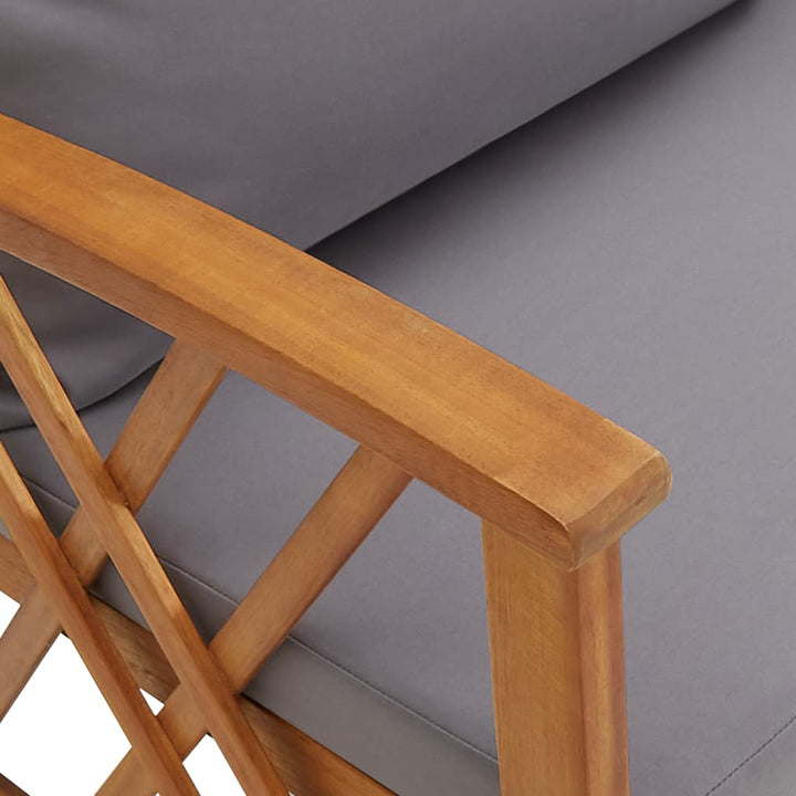 Banc de jardin avec coussins en bois solide d&