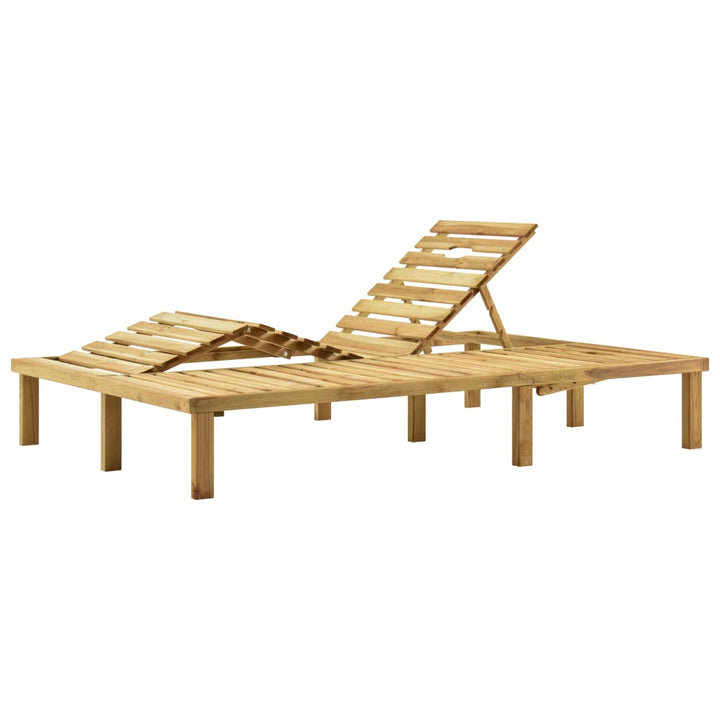 Chaise longue double en bois de pin