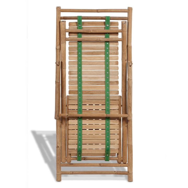 Chaise de terrasse avec repose-pied en bambou