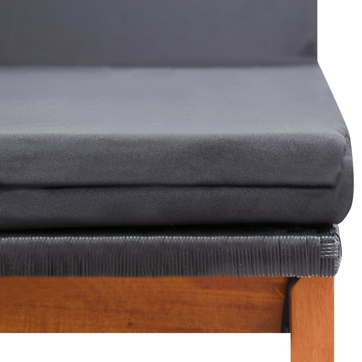 Chaise longue en résine et bois d&