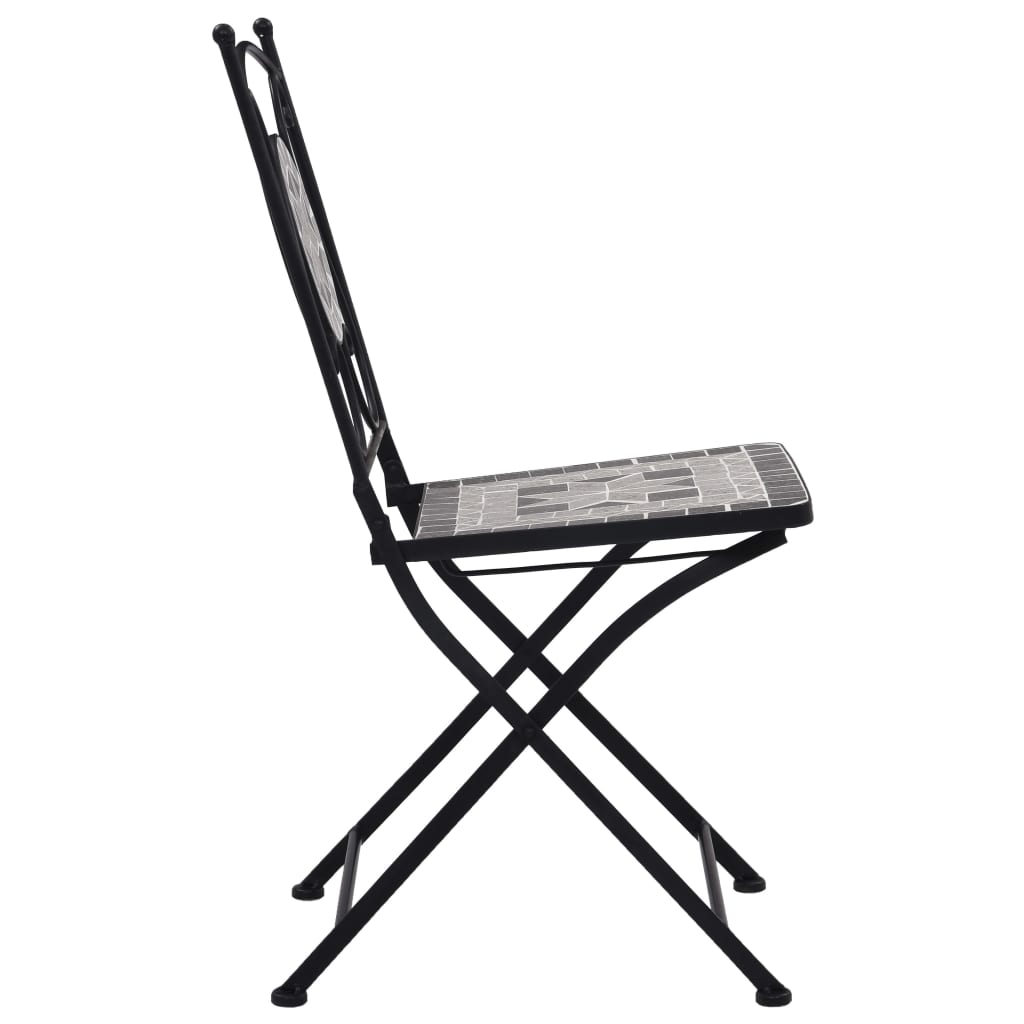 Chaises de bistrot en mosaïque 2 pcs